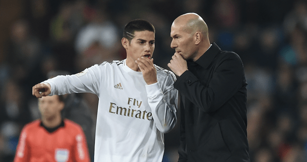 Real Madrid fans were disappointed with Zinedine Zidane as James Rodriguez shines
