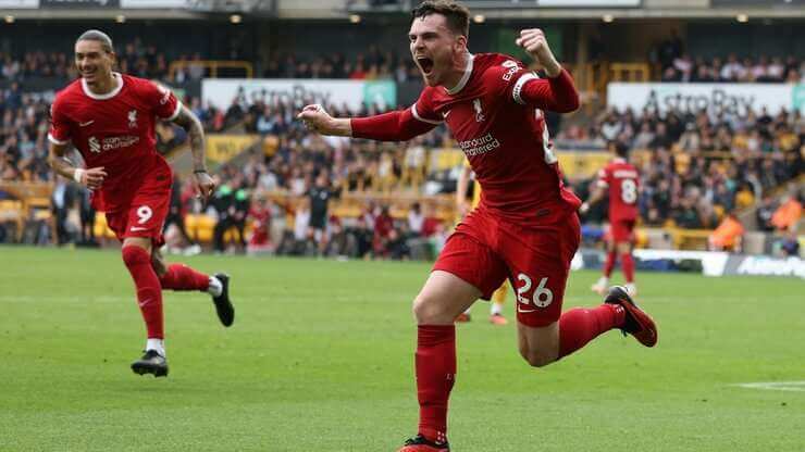 Liverpool secure three points from Wolves